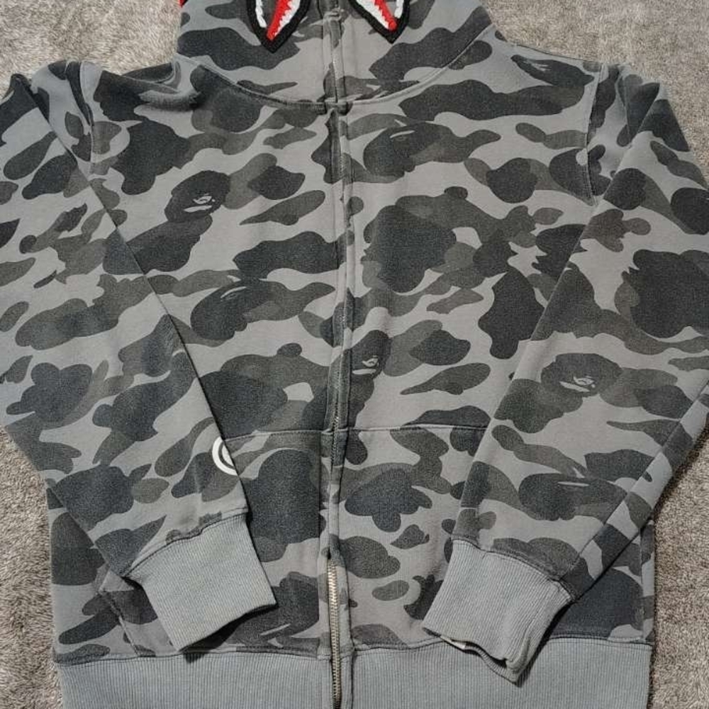 Bape Gray Shark Hoodie